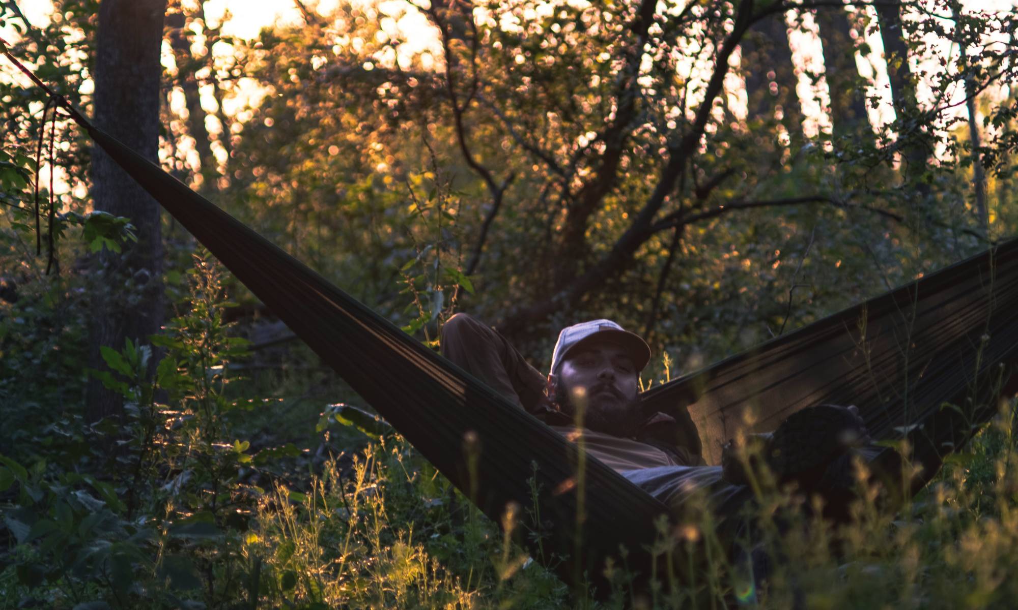 Relaxing in the woods